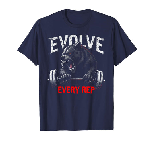 Evolve Every Rep Gym Motivation for Fitness Enthusiasts T-Shirt