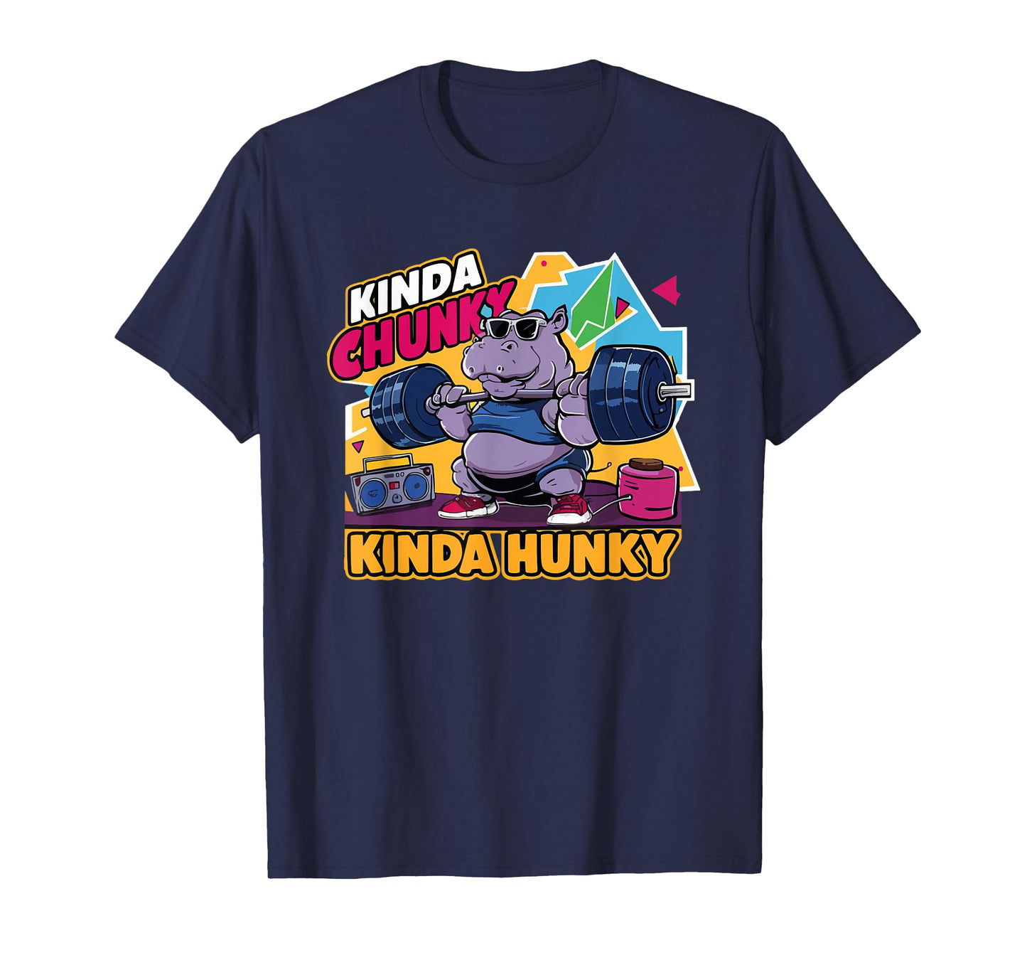 Kinda Chunky Kinda Hunky Funny Bodybuilding Gym Weightlifter T-Shirt