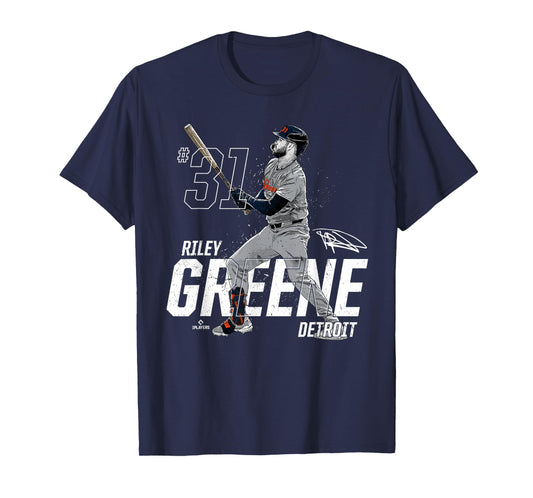 Dynamic Pose Riley Greene Detroit Baseball MLBPA T-Shirt