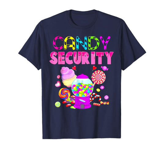 Candy Land Costume Women Candy Crew Funny Candy Security T-Shirt