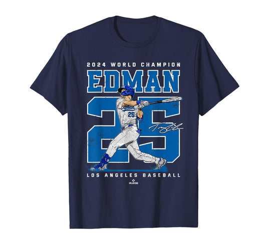 Player Number 2024 World Champion Tommy Edman MLBPA T-Shirt