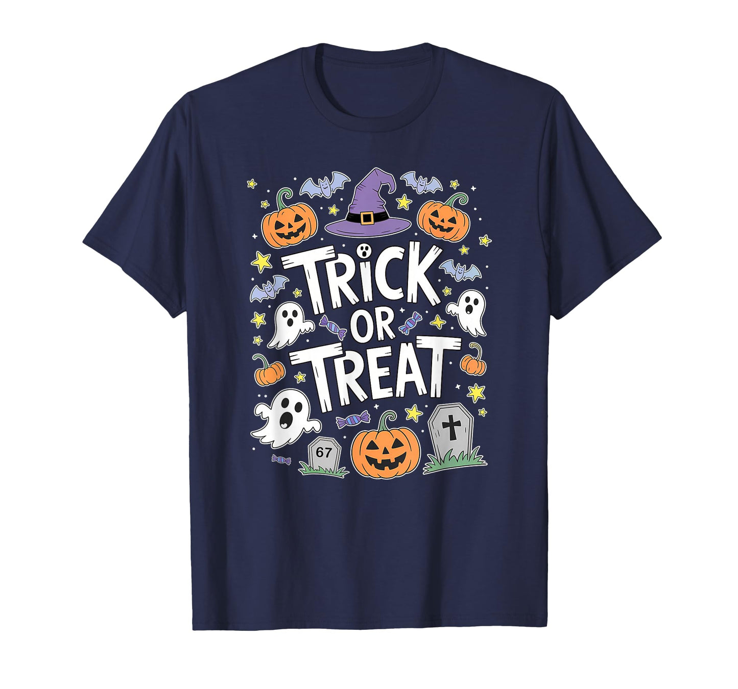 Trick or Treat Cute Doodle Halloween T-Shirt