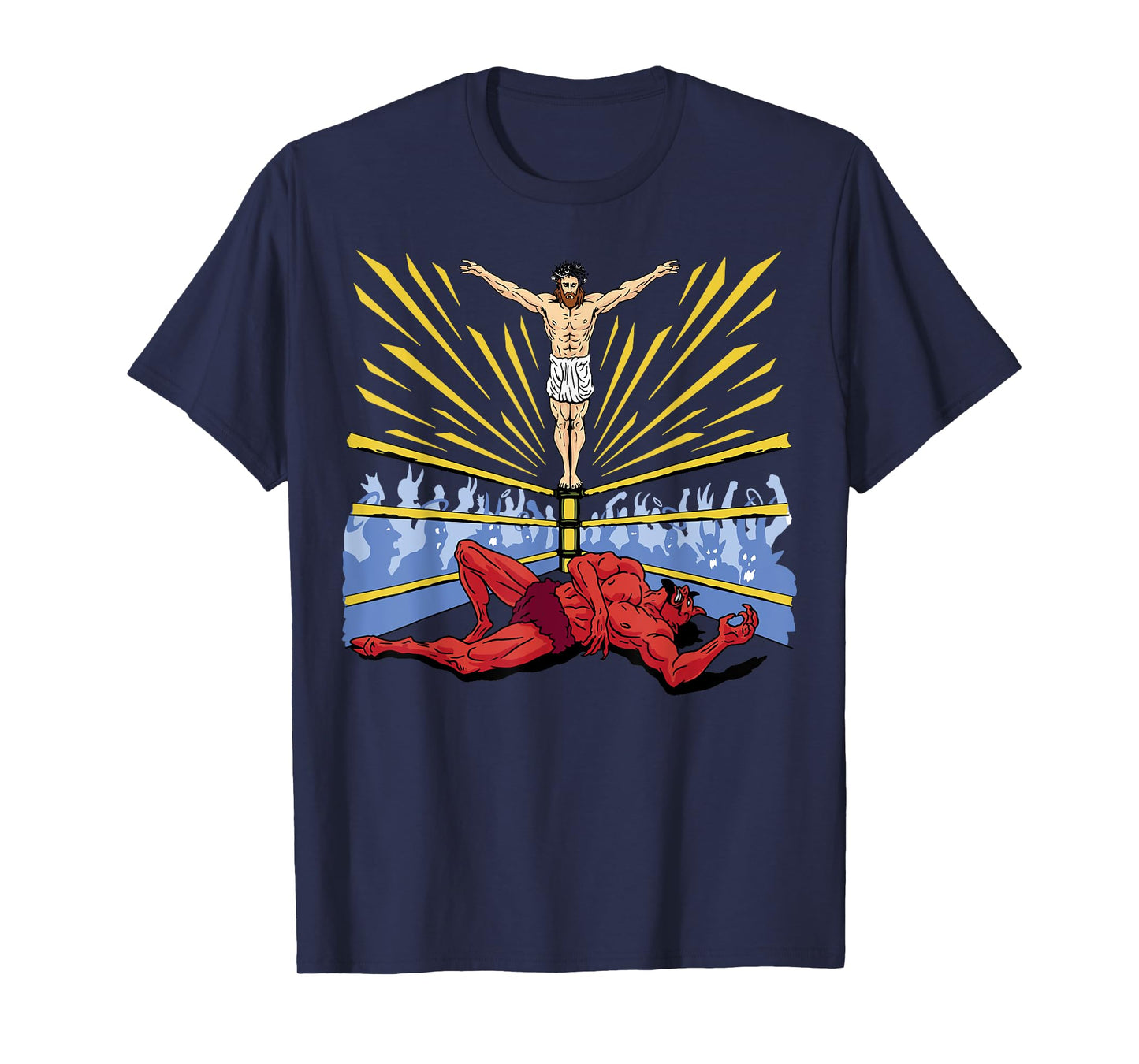 Jesus Wrestling Satan T-Shirt