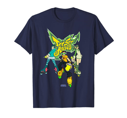 Jet Set Radio group Mew, Beat, Gum SEGA Dreamcast video game T-Shirt