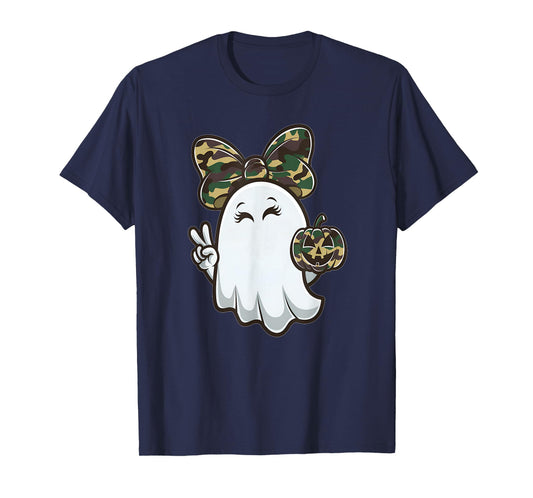 Funny Hello Hunting Season Halloween Camouflage Camo Ghost T-Shirt