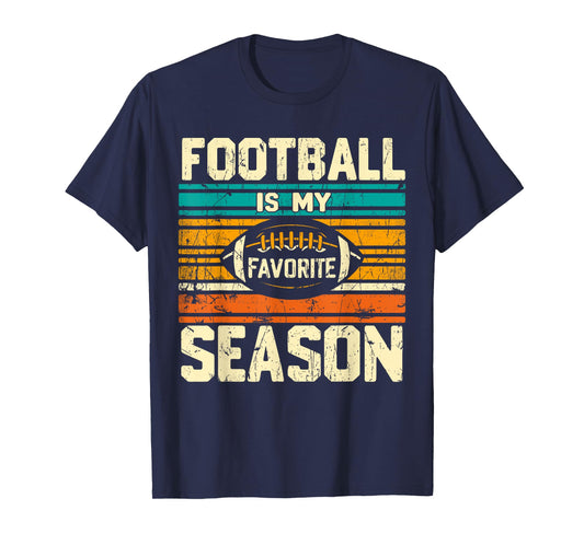 Football Is My Favorite Season Retro Football T-Shirt