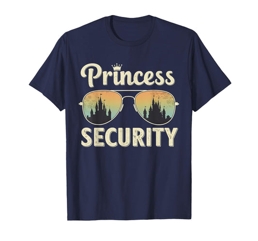 Princess Security Protection Retro Castle Matching Family T-Shirt