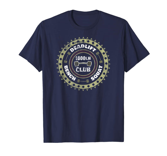 1000 Pound Club Workout Gym Distressed T-Shirt