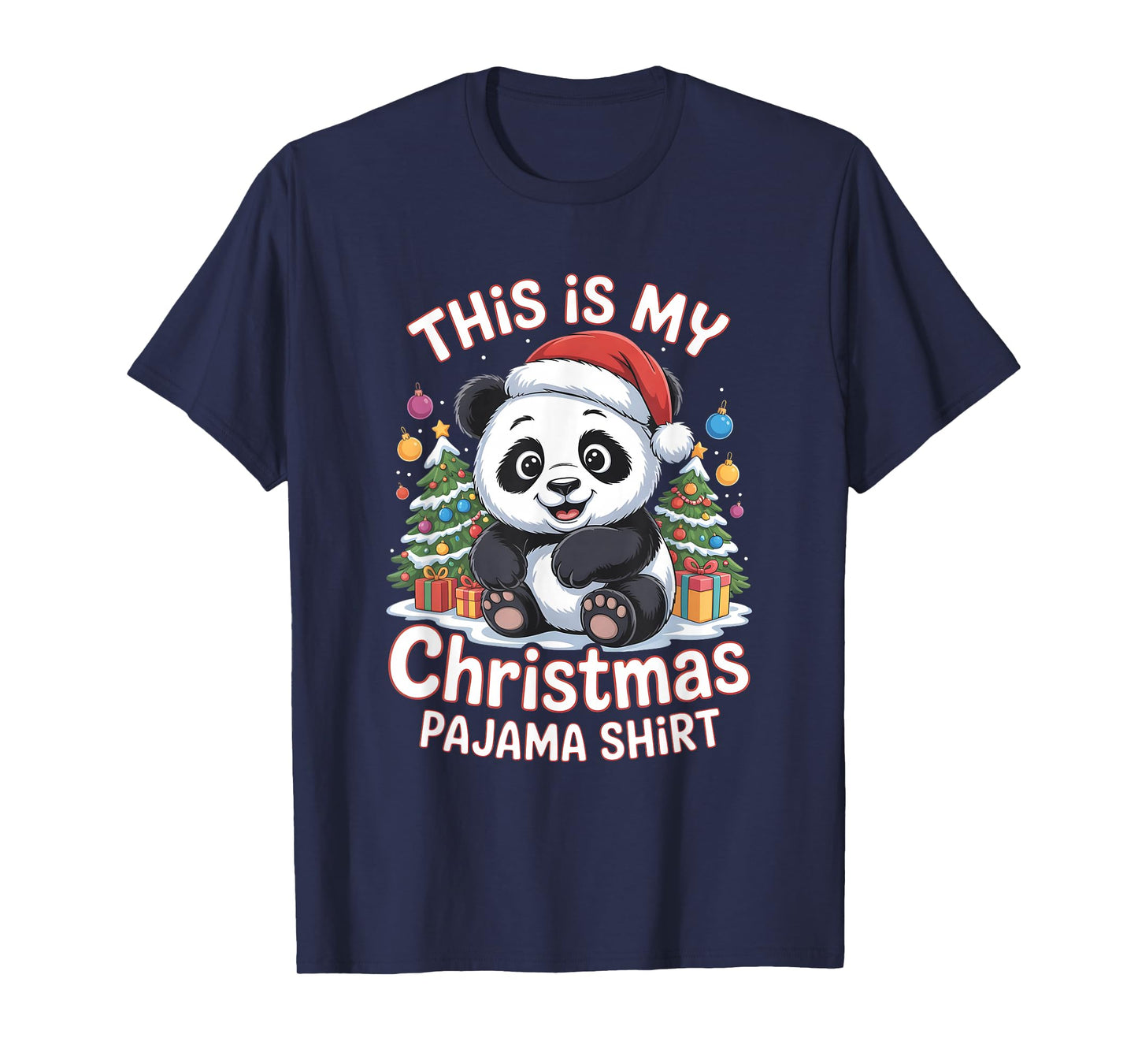 Panda This is My Christmas Pajama T-Shirt