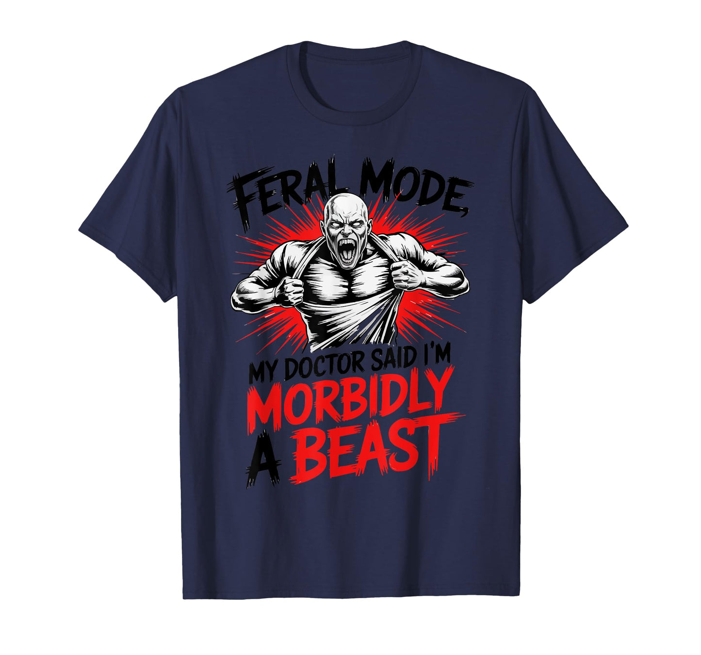 Funny Gym Workout Feral Muscle T-Shirt