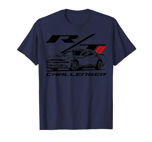 Retro Car Challenger Basic Classic Automotive Performance T-Shirt