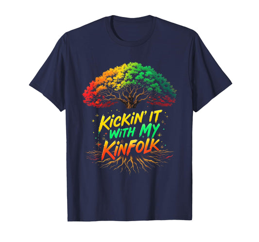 Kickin' It With My Kinfolk Funny Summer Family Reunion T-Shirt
