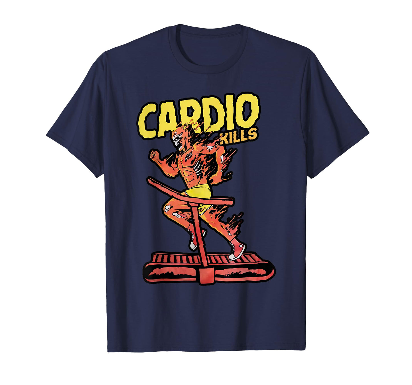 Cardio Kills Skeleton Skull Funny Running Marathon Runner T-Shirt