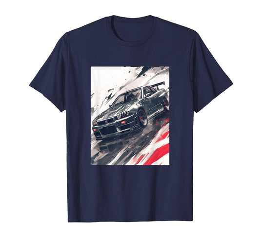 Anime Style Legendary Skyline JDM Gt r 34 Design T-Shirt
