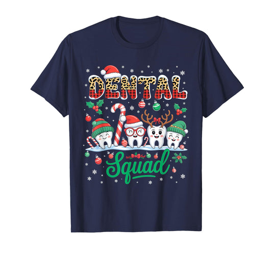 Dental Squad Christmas Santa Reindeer Elf Dentist Tools T-Shirt
