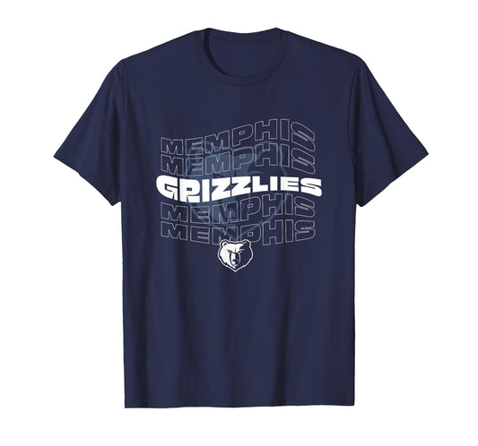 NBA Memphis Grizzlies Wave Outline Team Logo T-Shirt