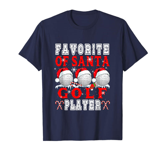 Favorite of Xmas Santa Funny Golf Player Matching Team T-Shirt