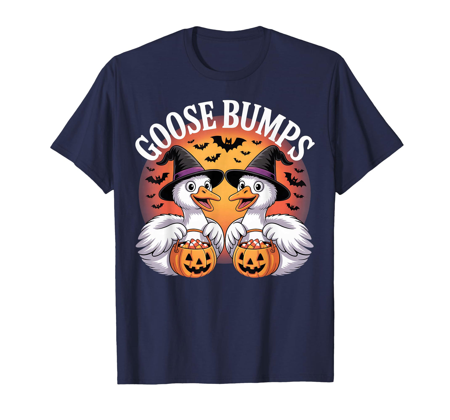 Goose Bumps Candy Corn Goose Halloween Pun T-Shirt