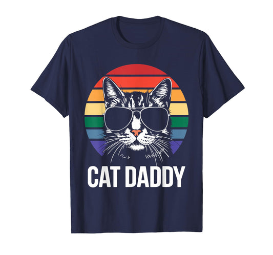 Cat Daddy Shirt Best Cat Dad Ever Men Fathers Day T-Shirt