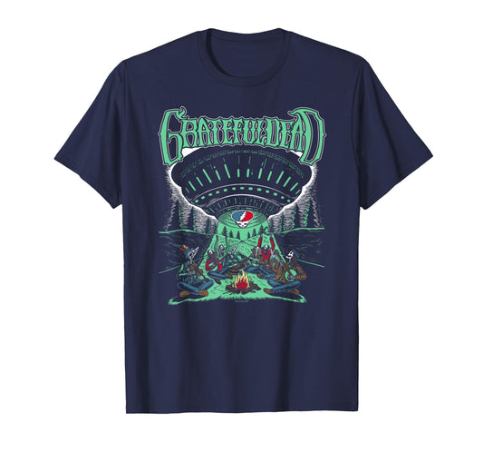 Grateful Dead Skeletons and Aliens Camping Band T-Shirt