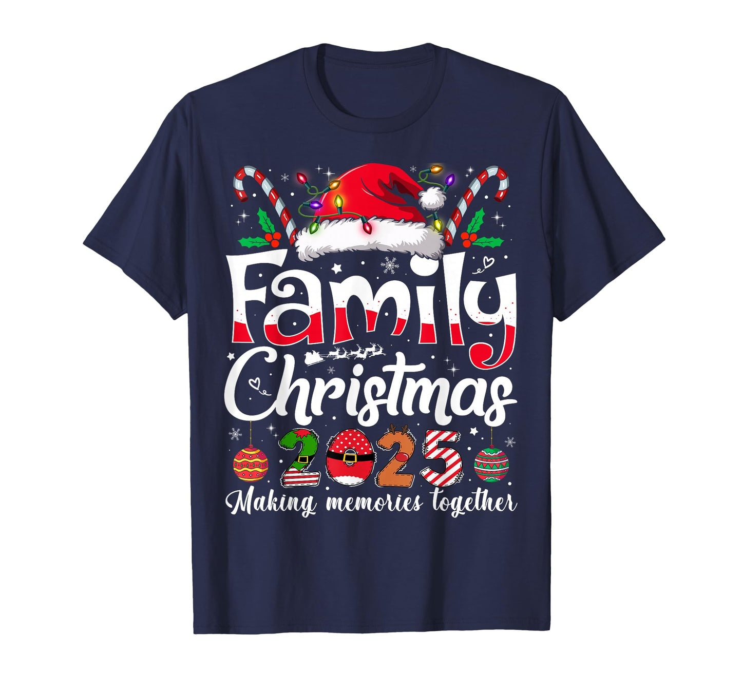 Family Christmas 2025 Matching Outfit Xmas Squad Santa T-Shirt