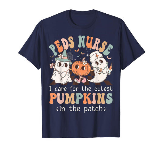 Peds Nurse Cutest Pumpkins Halloween Pediatric Nurse T-Shirt