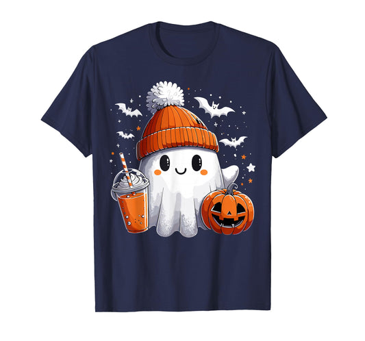 Ghost Drink Halloween Drink Pumpkin T-Shirt