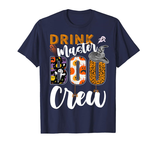 Drink Master Boo Crew Halloween Match Mixologist T-Shirt