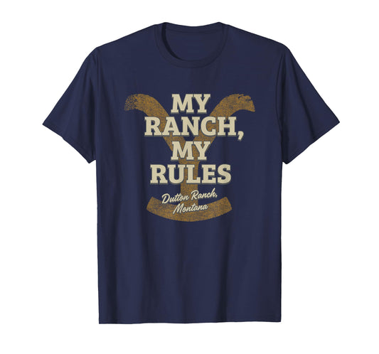 Yellowstone My Ranch My Rules Dutton Ranch Big Chest Logo T-Shirt