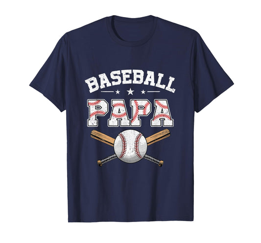 Baseball Papa For Fathers Day Baseball Lovers T-Shirt