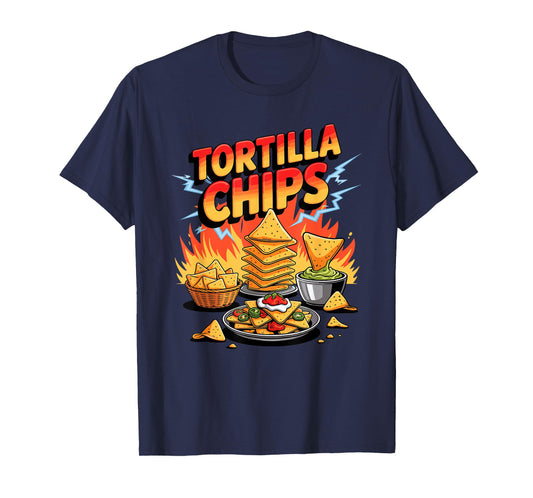 90s Vintage Tortilla Chips Snack Crisp Chip T-Shirt