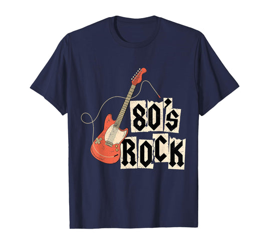 Vintage 80's Rock 80s Party Retro Music Guitar Rock And Roll T-Shirt