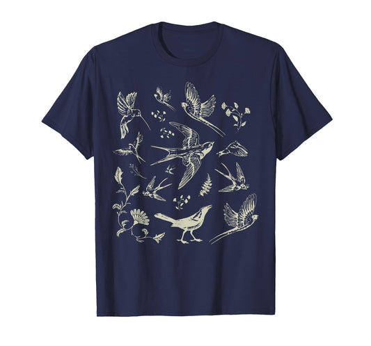 Vintage Bird Lover Birding Bird Watching Birder Bird Watcher T-Shirt