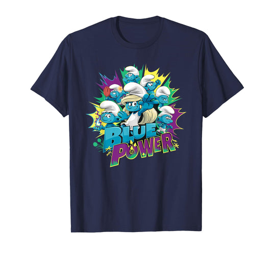 The Smurfs Movie Village Blue Power Smurfette T-Shirt