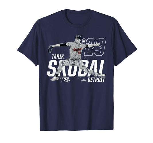 Dynamic Pose Tarik Skubal Detroit Baseball MLBPA T-Shirt