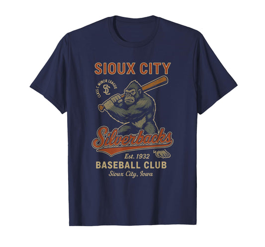 Sioux City Silverbacks Retro Minor League Baseball T-Shirt