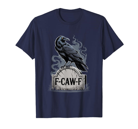 F-Caw-F Crow Funny Gothic Moon Black Bird Halloween T-Shirt