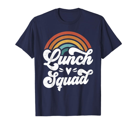 Cafeteria Manager Retro Groovy Rainbow Matching Lunch Worker T-Shirt