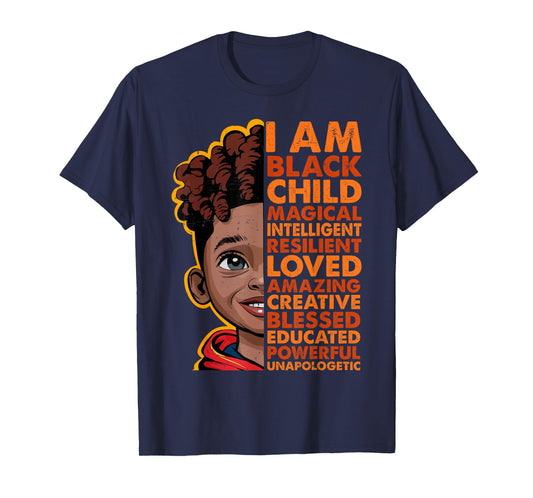 I am Black History Month Shirt Kids Boys African American T-Shirt