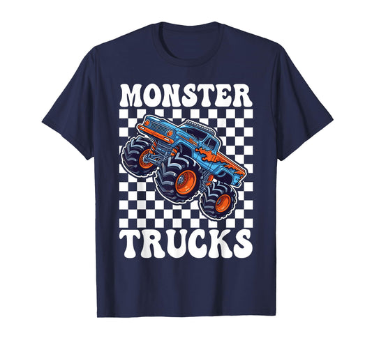 Monster Truck for Toddlers, Kids Monster Truck Retro Vintage T-Shirt