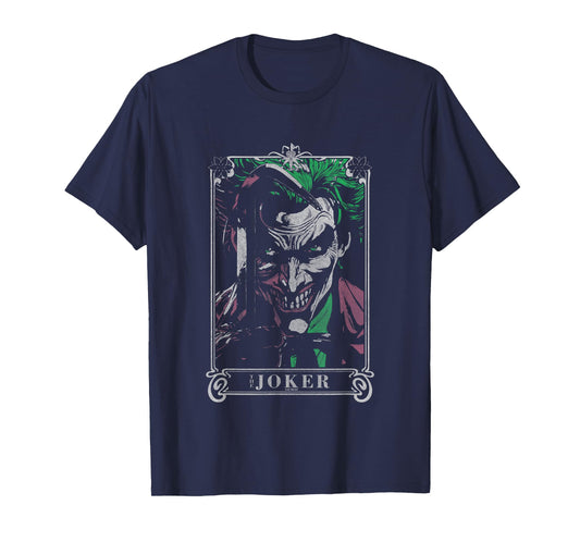 DC Comics Batman The Joker Tarot Card Vintage Portrait T-Shirt