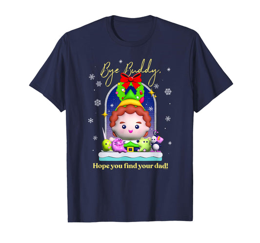Elf Christmas Bye Buddy Hope You Find Your Dad! Portrait T-Shirt