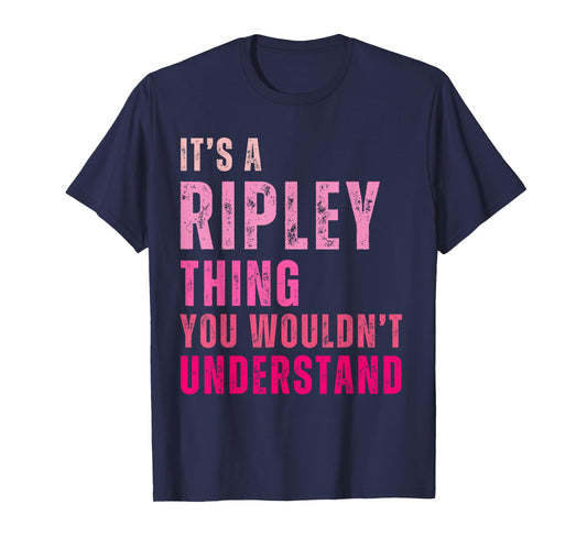 Ripley Personalized Names Apparel Unisex-Adults Vintage T-Shirt Black Small Everyday Casual