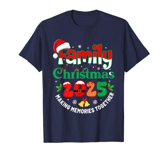 Family Christmas 2025 Matching Outfit Xmas Squad Santa T-Shirt