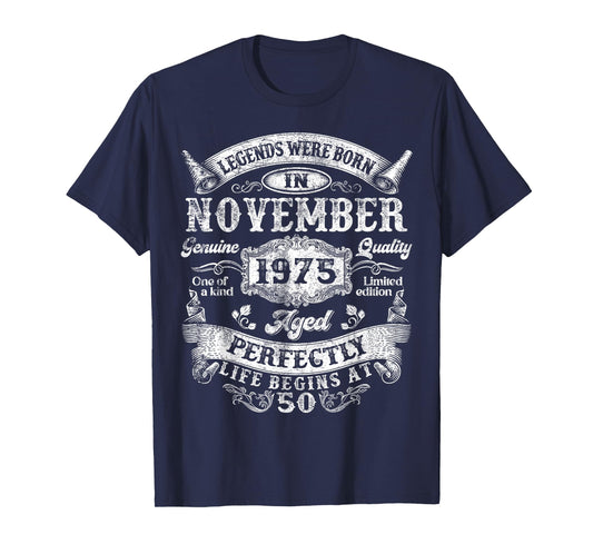 Legend Since November 1975 Vintage Retro 50th Birthday Men T-Shirt