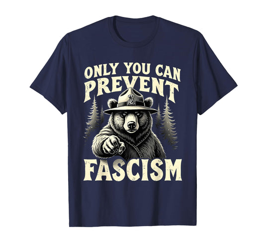 Bear Forest Political Satire Prevent Fascism Vintage Style T-Shirt
