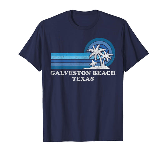Galveston Beach Texas Family Summer Vacation Vintage T-Shirt