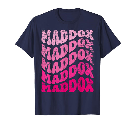 Retro Maddox First Name Personalized Maddox Groovy Vintage T-Shirt