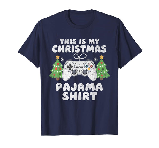 This Is My Christmas Pajama Shirt Video Game Boys Teen Gamer T-Shirt