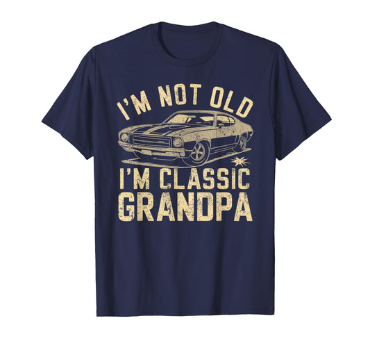 Funny Grandpa Classic Car Graphic - Gift for Grandpa T-Shirt